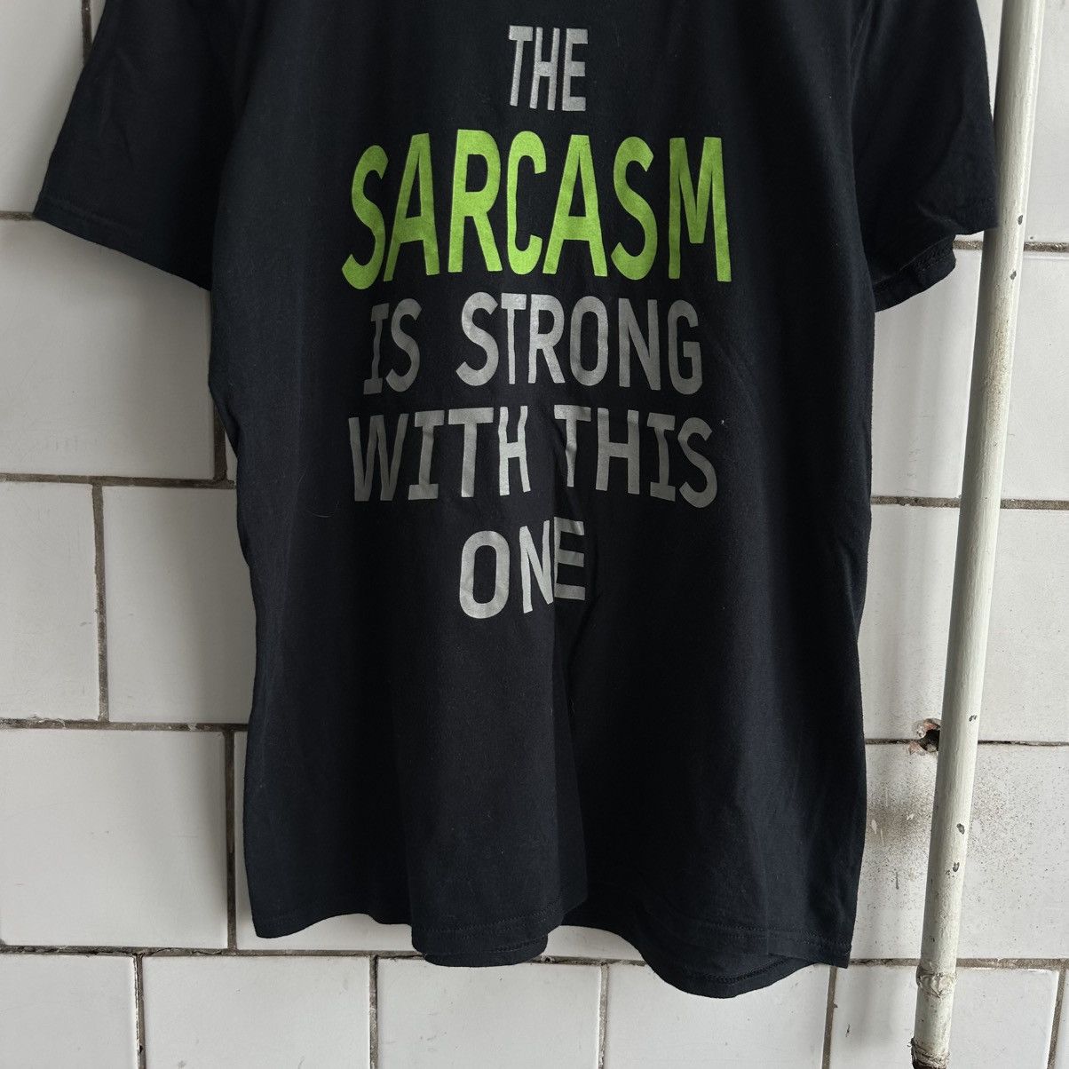 Japanese Brand VTG Japanese Style The Sarcasm Is Strong With This One Tee Size US XS / EU 42 / 0 - 4 Thumbnail