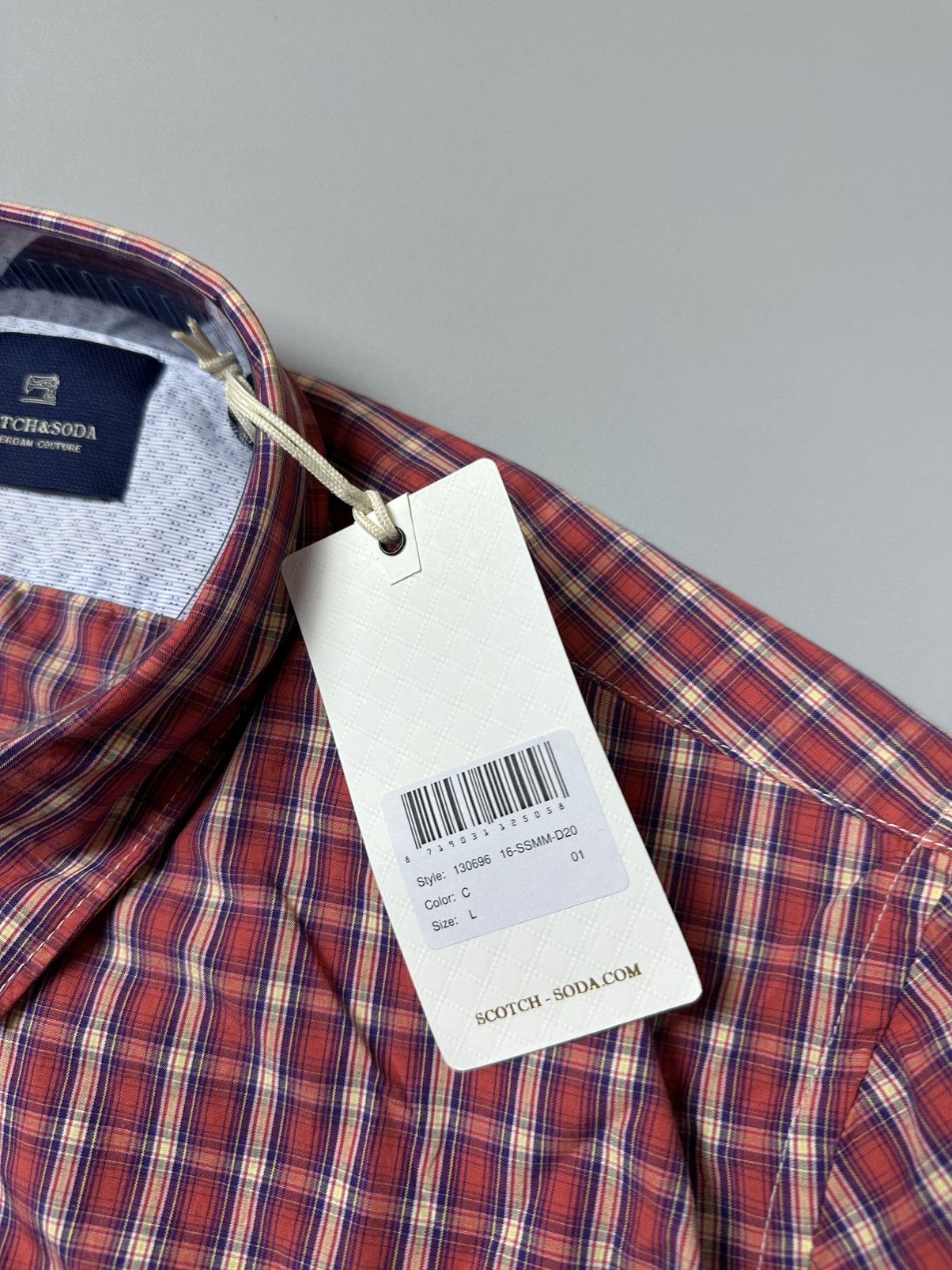 Scotch & Soda Red Check Scotch&Soda Button Shirt Large Size US L / EU 52-54 / 3 - 3 Thumbnail