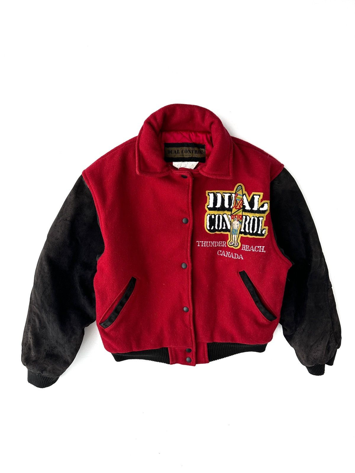 Other Vintage Dual Control Varsity Bomber Jacket Long Board Size US M / EU 48-50 / 2 - 2 Thumbnail