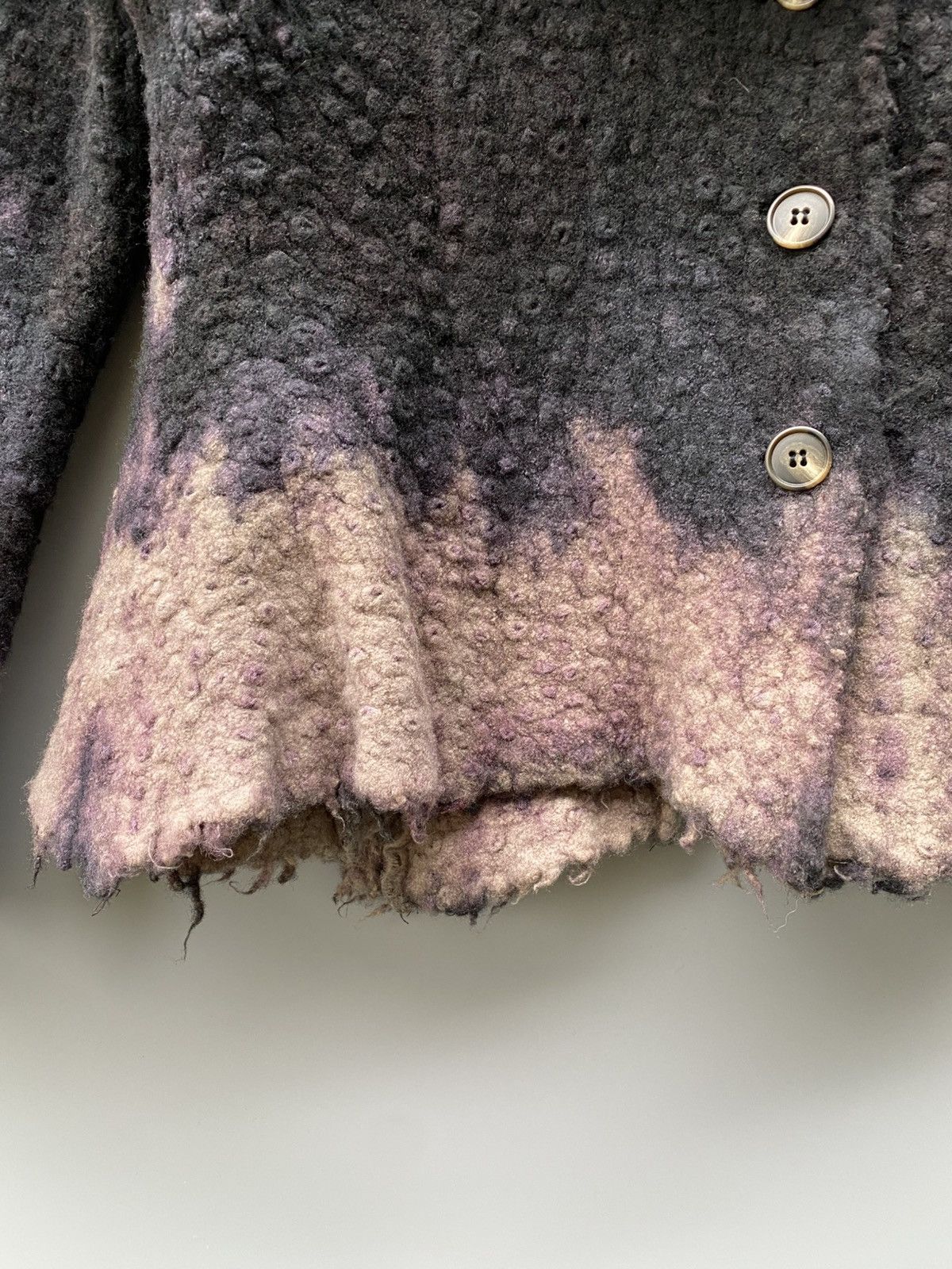 Japanese Brand A/W 1998 - Yoshiki Hishinuma- Gradient Dyed Wool Jacket Size S / US 4 / IT 40 - 5 Thumbnail