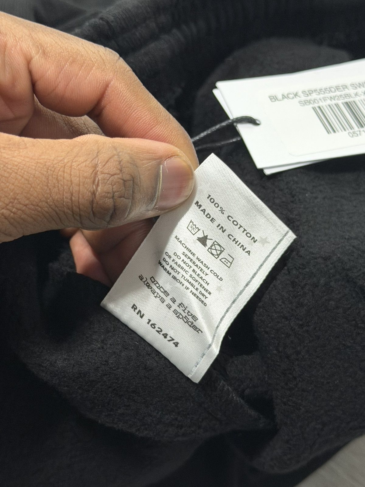 Sp5der SP5DER SP555DER Black Sweatpants – XLarge Size US 40 / EU 56 - 6 Thumbnail