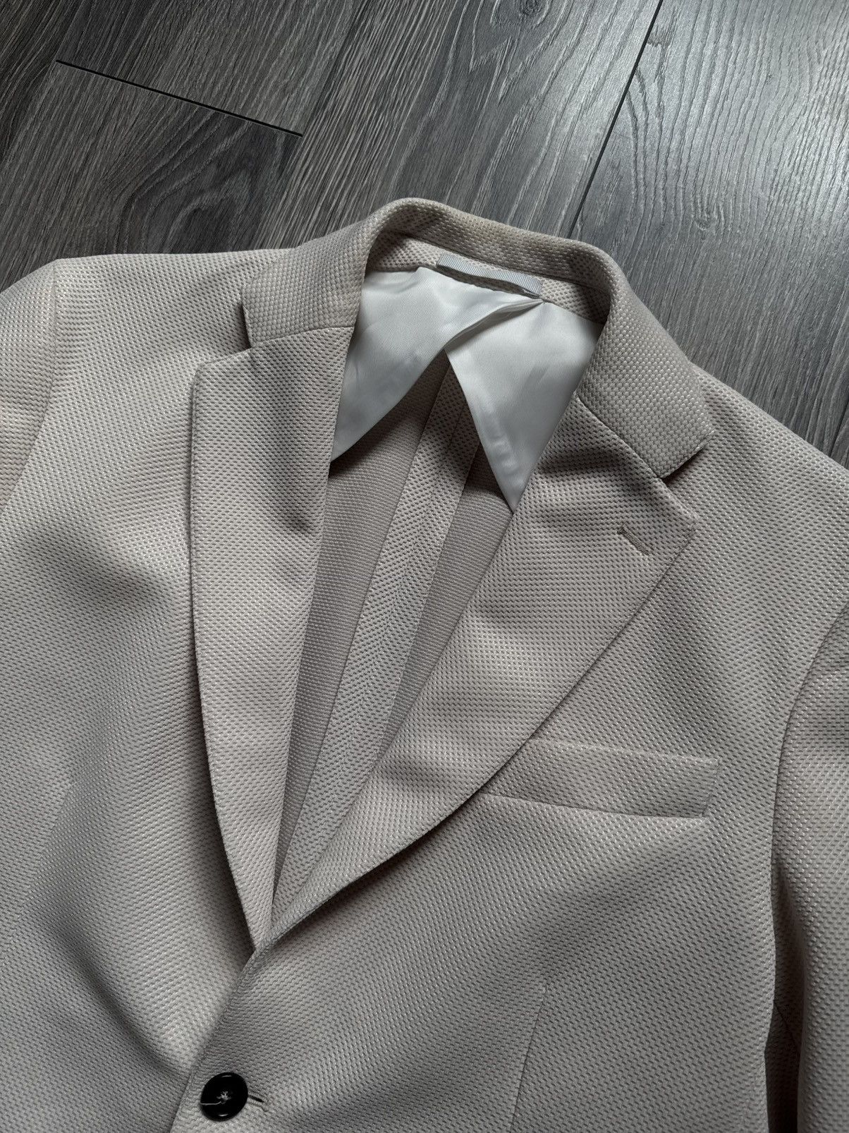 Eredipisano Eredi Pisano Roma Cotton Light Blazer in Beige 50R Size 50R - 3 Thumbnail