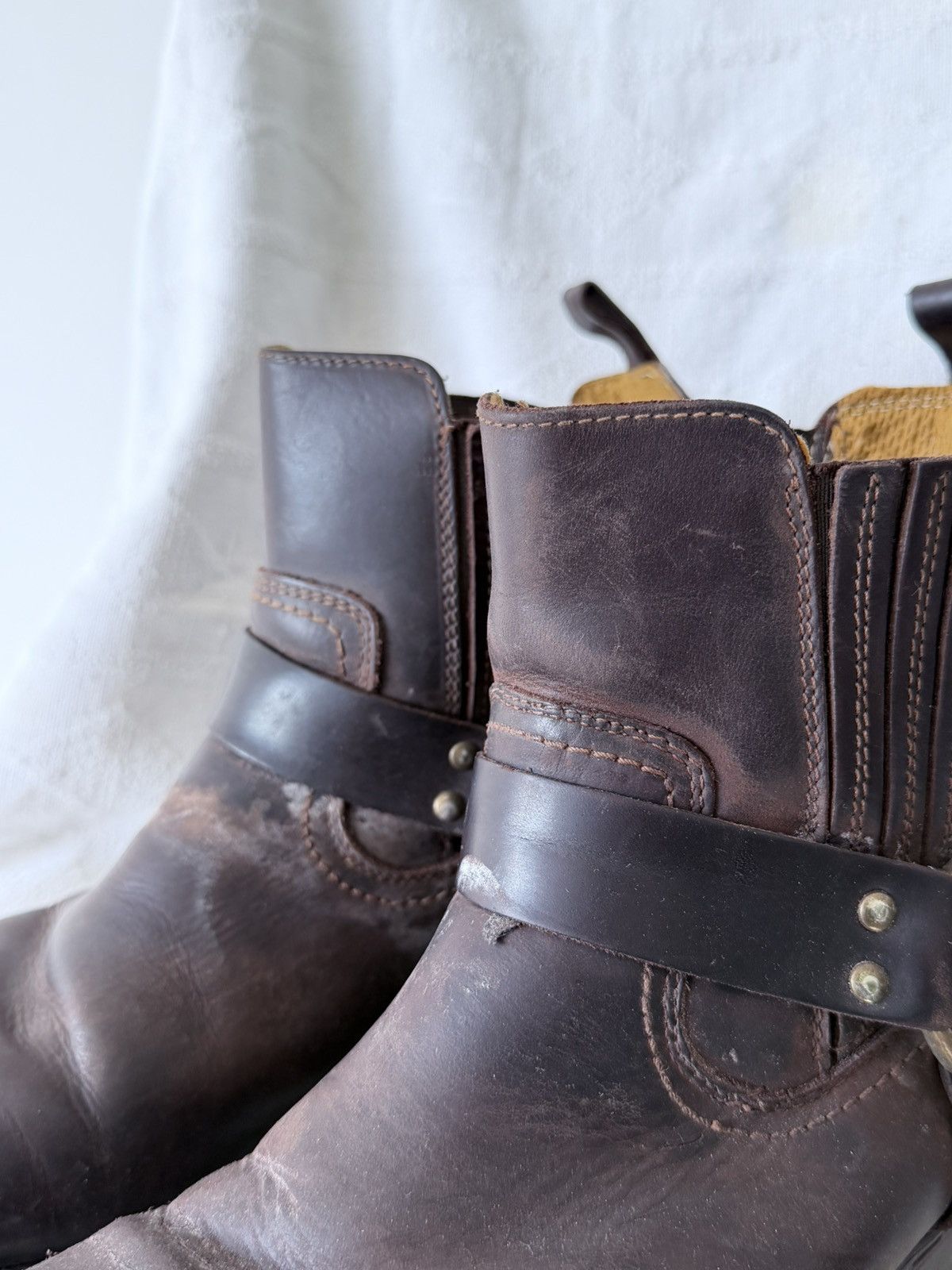 Cowboy Equipment Vintage Wrangler Rodeo Cowboy Western Biker Leather Boots Size US 8.5 / EU 41-42 - 5 Thumbnail