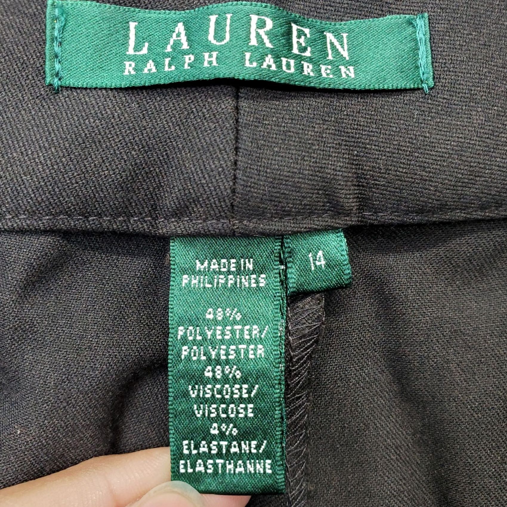 Ralph Lauren Lauren Ralph Lauren Chino Pants Womens 14 Brown Flat Front Wide Leg Hook & Eye Size 36" / US 14 / IT 50 - 7 Thumbnail