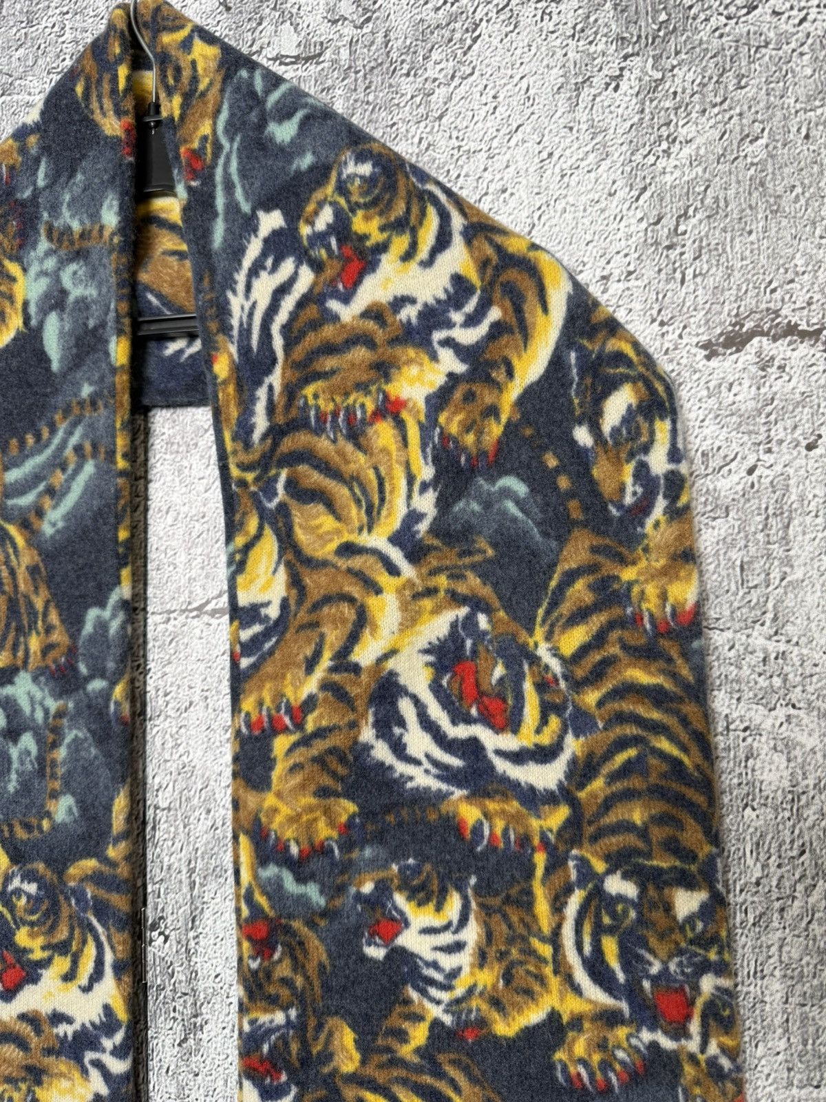 Kenzo Kenzo Paris Wool Tiger All Over Printed Scarf MultiColor Size ONE SIZE - 6 Thumbnail