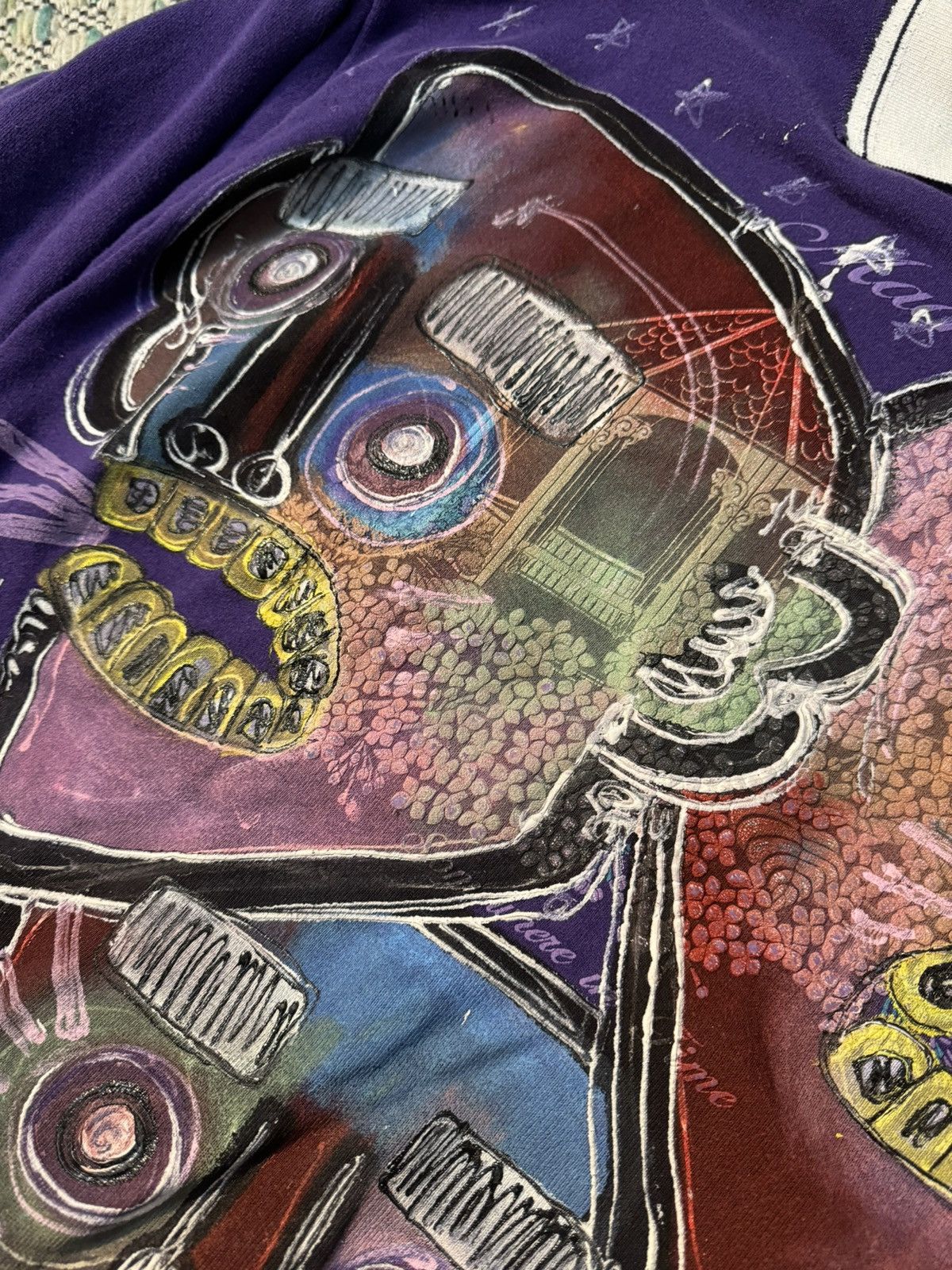 Other Fatherakki Handpainted Collared Sweatshirt Purple L Size US L / EU 52-54 / 3 - 3 Thumbnail