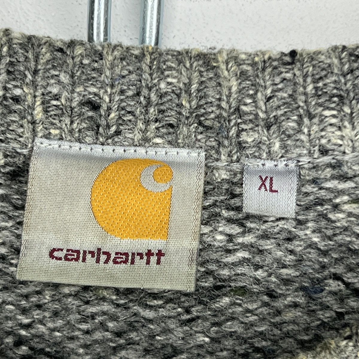 Carhartt × Carhartt Wip × Vintage Carhartt Anglistic Wool Sweater Knitwear Jumper Grey Y2K Size US XL / EU 56 / 4 - 6 Thumbnail