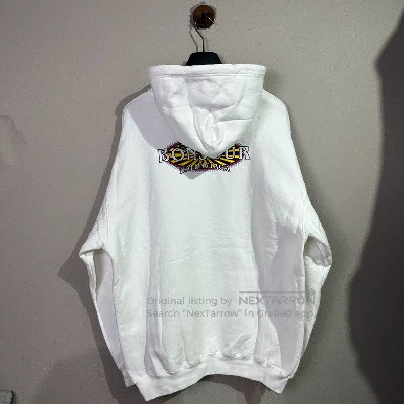 Balenciaga Balenciaga Eiffel Tower Logo White Hoodie Size US S / EU 44-46 / 1 - 2 Thumbnail