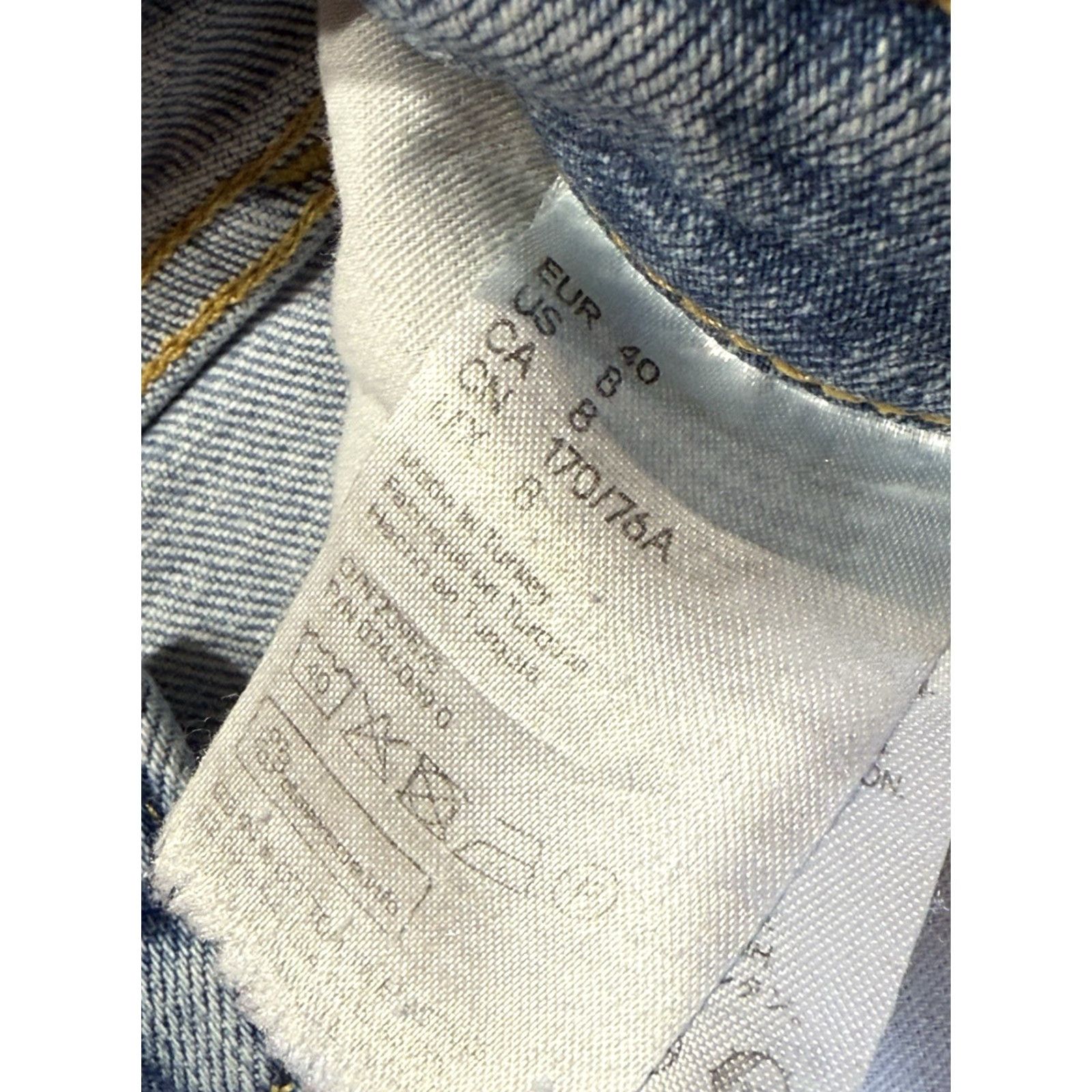 Denime &Denim Women's Jeans 8 Blue Distressed High Rise Ankle 28" Cotton Denim Flex Womens Distressed Jeans Size 30" / US 8 / IT 44 - 4 Thumbnail