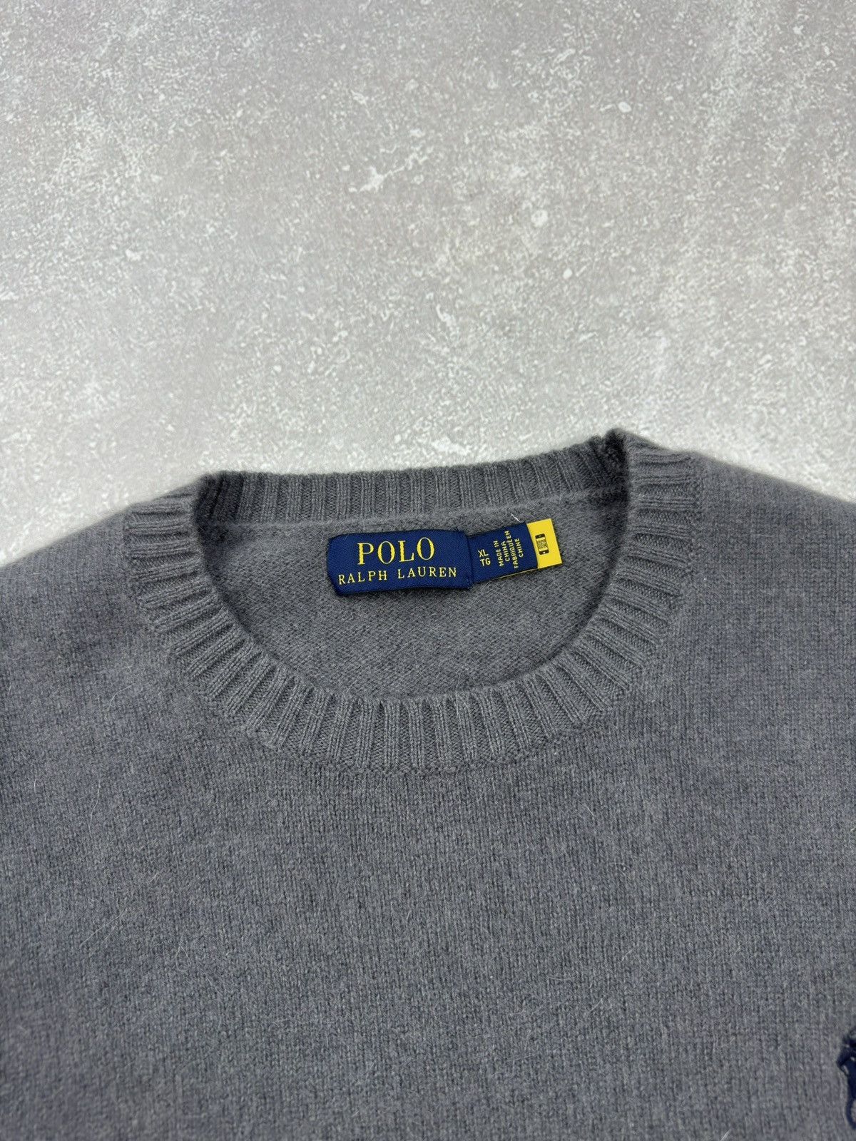 Polo Ralph Lauren Polo Ralph Lauren Wool Alpaca Hair Grey Sweater Crew Neck Size US XL / EU 56 / 4 - 6 Thumbnail