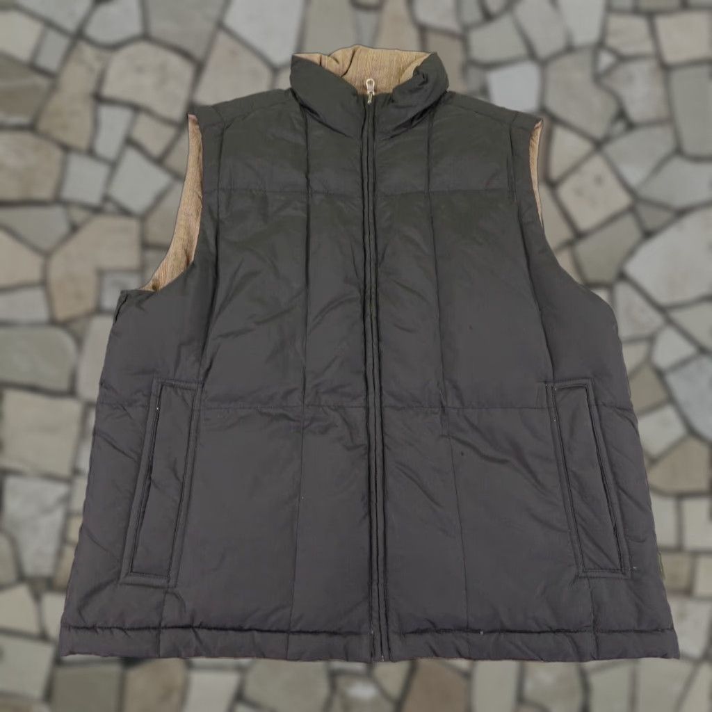 Eddie Bauer VINTAGE Eddie Bauer Vest Mens Medium Brown Black Reversible Down Puffer Quilted Vest Size US M / EU 48-50 / 2 - 1 Thumbnail
