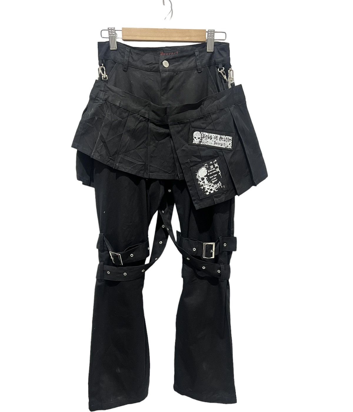 image of 14Th Addiction x If Six Was Nine Deorart Multizipper Punk Style Pants in Black, Men's (Size 26)