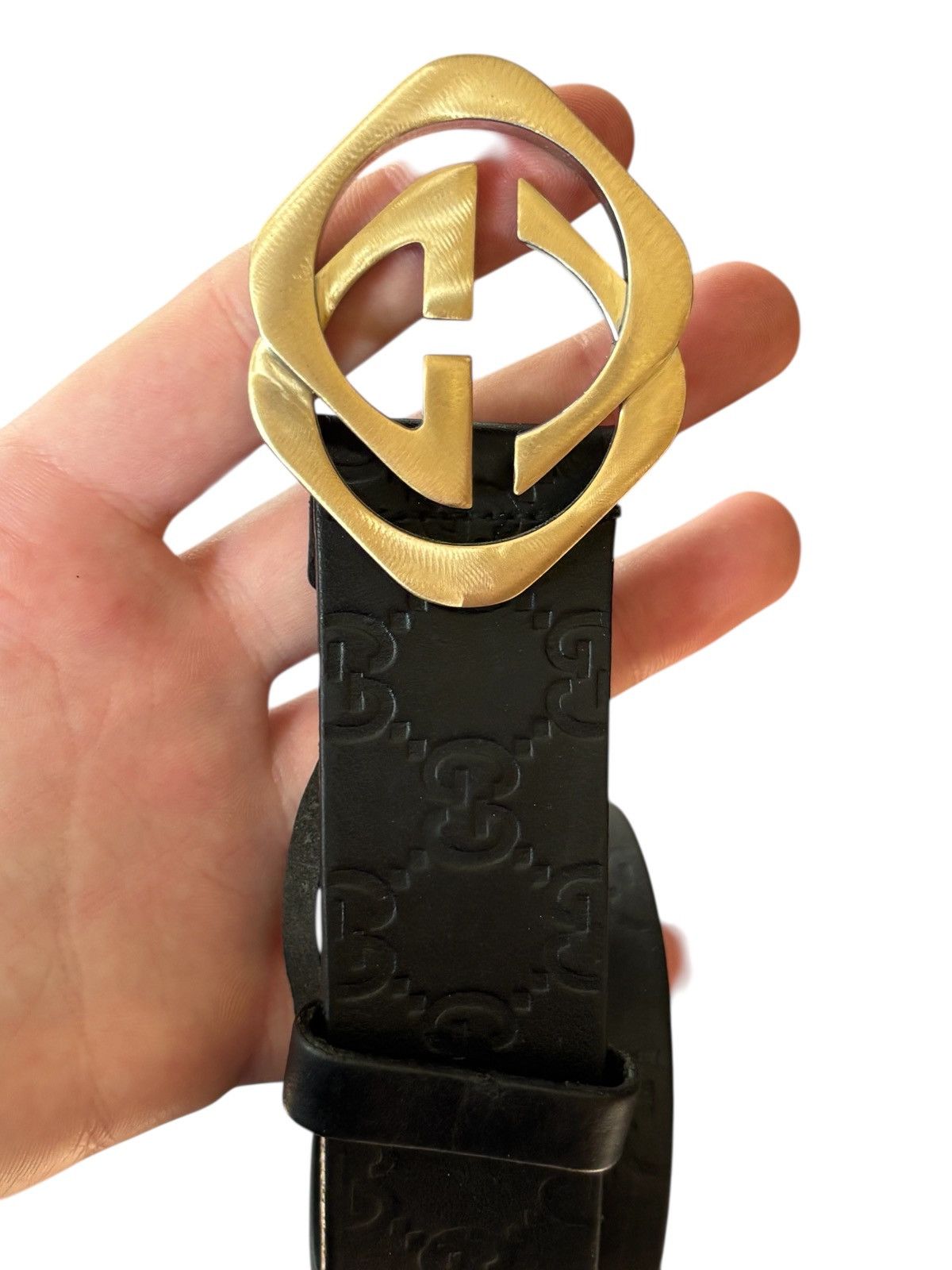 Gucci Gucci GG Monogram leather belt Size 36 - 4 Thumbnail