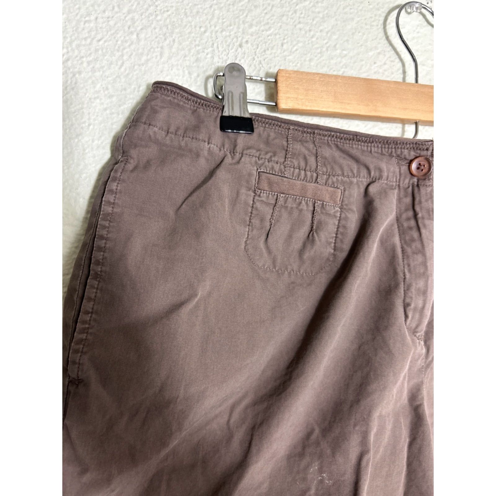 J. Jill J Jill Womens 10 Brown Shorts 100% Cotton Chino Regular Size 10 Womens Boys? Size 32" / US 10 / IT 46 - 3 Thumbnail