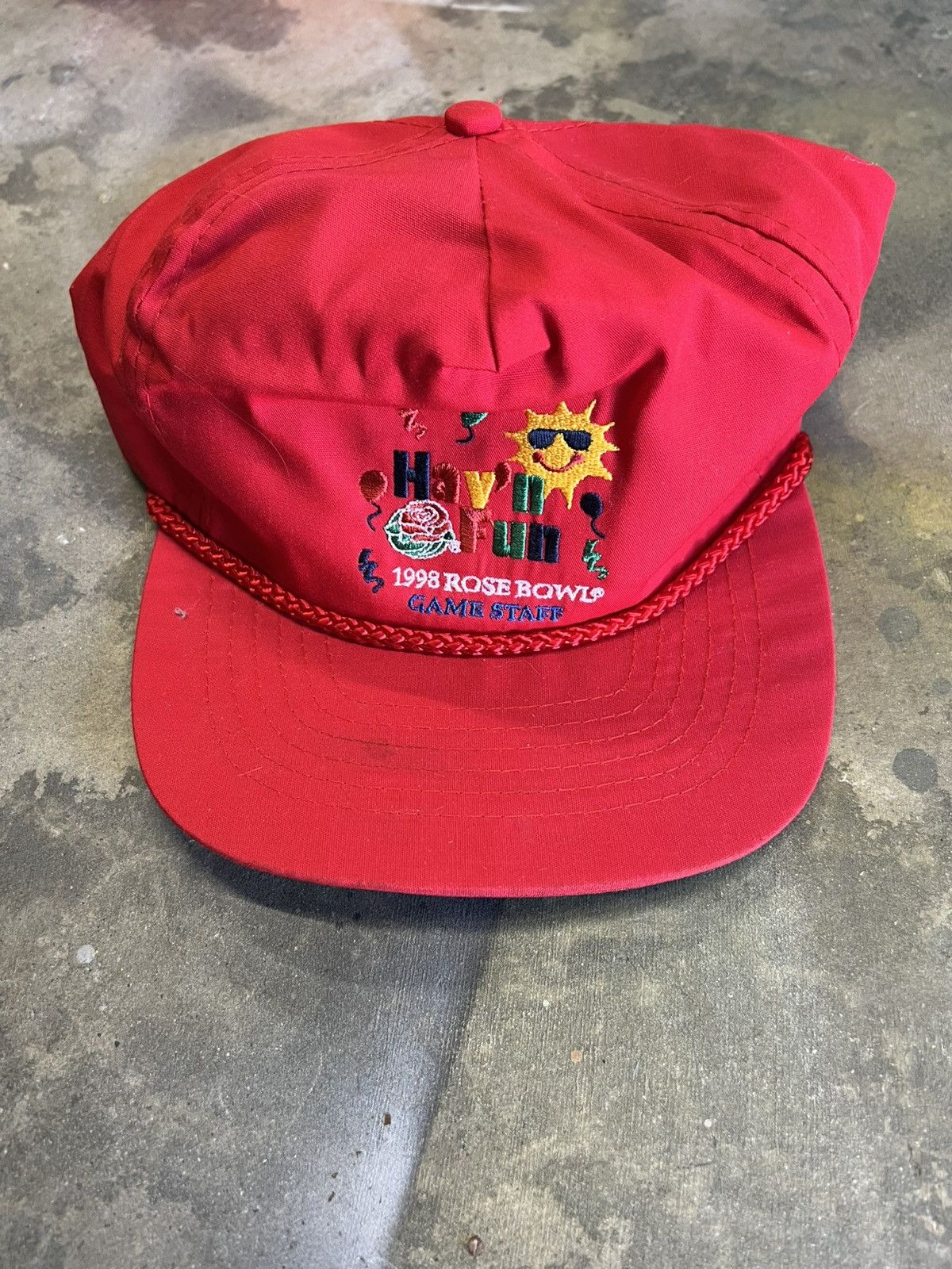Otto Vintage Rope Hat 1998 Rose Bowl Embroidered logo Size ONE SIZE - 1 Thumbnail
