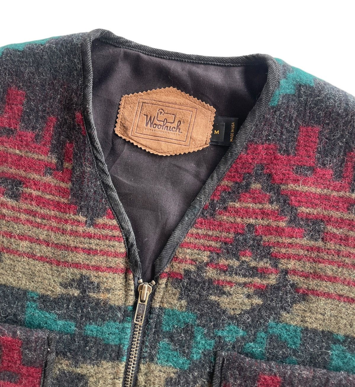 Vintage 90s Woolrich Navajo Native Wool Vest Size US M / EU 48-50 / 2 - 3 Thumbnail