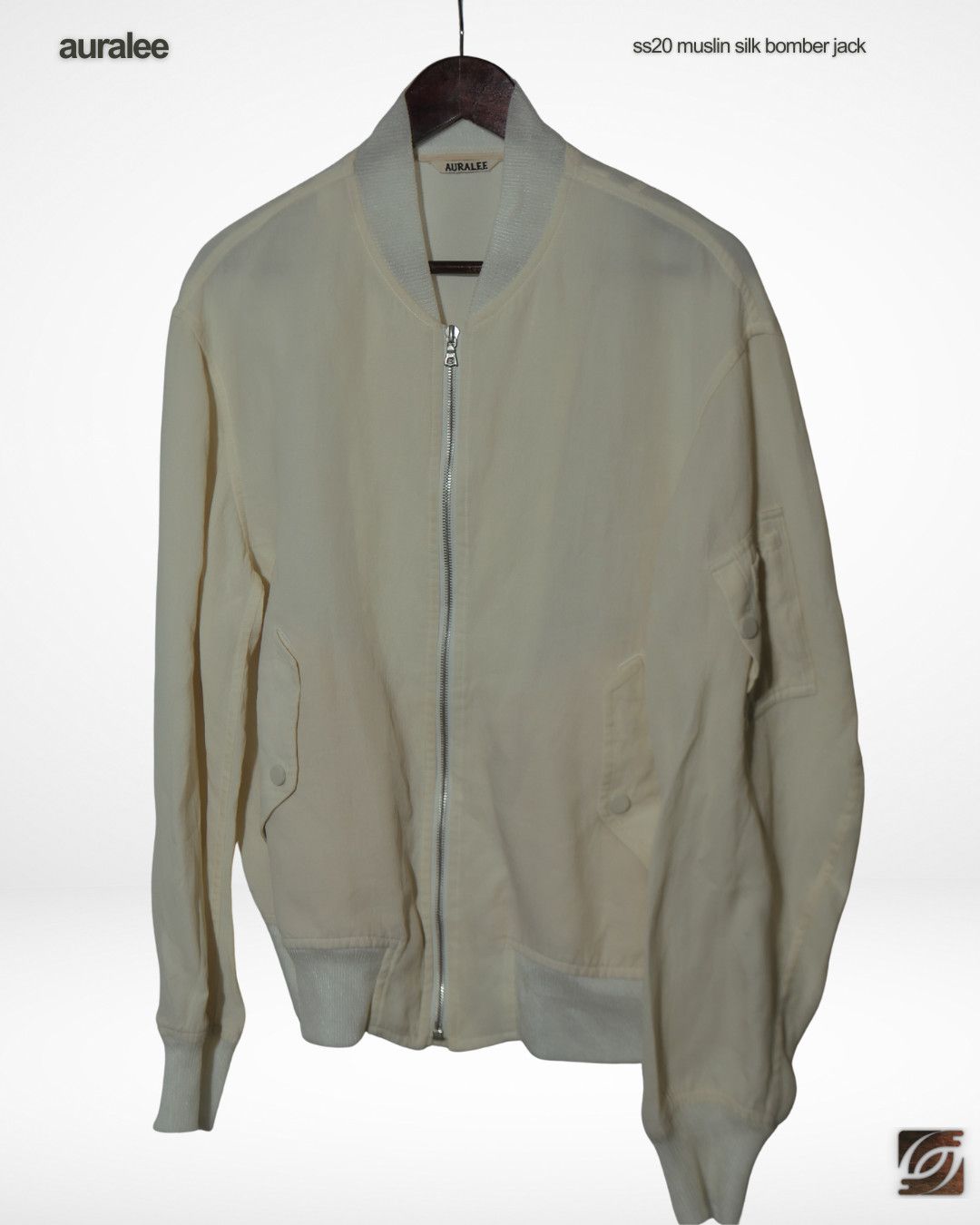 Auralee SS20 Muslin Silk Bomber Jacket Sample Size US L / EU 52-54 / 3 - 1 Thumbnail