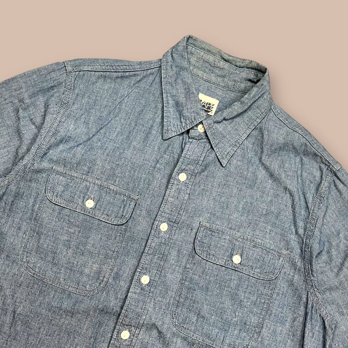 Bape Bape Chambray 2 Pockets L/S Button up Shirt Size US XL / EU 56 / 4 - 3 Thumbnail