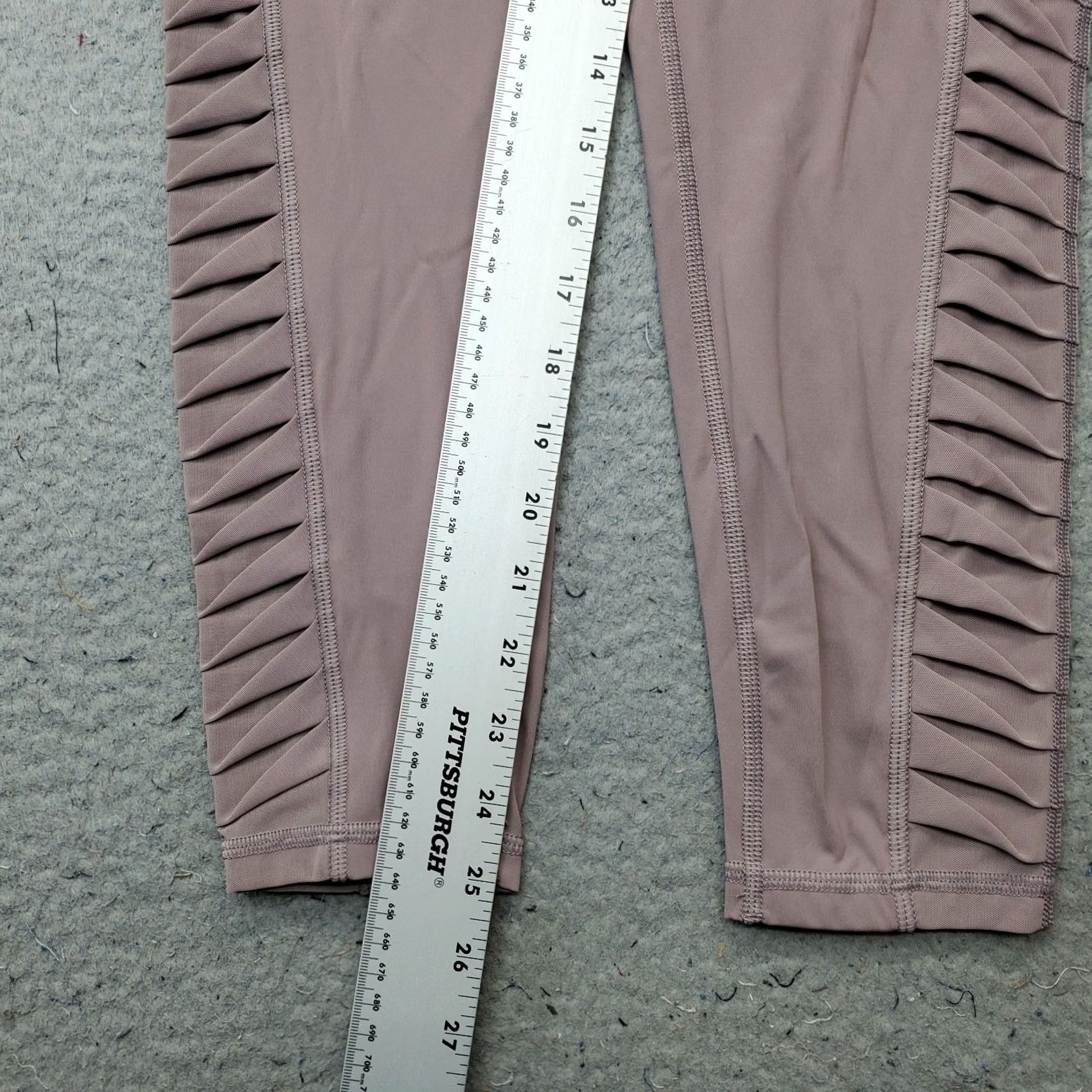 Victoria's Secret Victoria's Secret Sport Leggings Womens Medium Purple Twisted Pleat Yoga Pull On Size 32" / US 10 / IT 46 - 5 Thumbnail