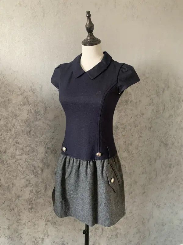 Burberry Burberry Colorblock Wool Midi Dress for Women Size M / US 6-8 / IT 42-44 - 1 Thumbnail