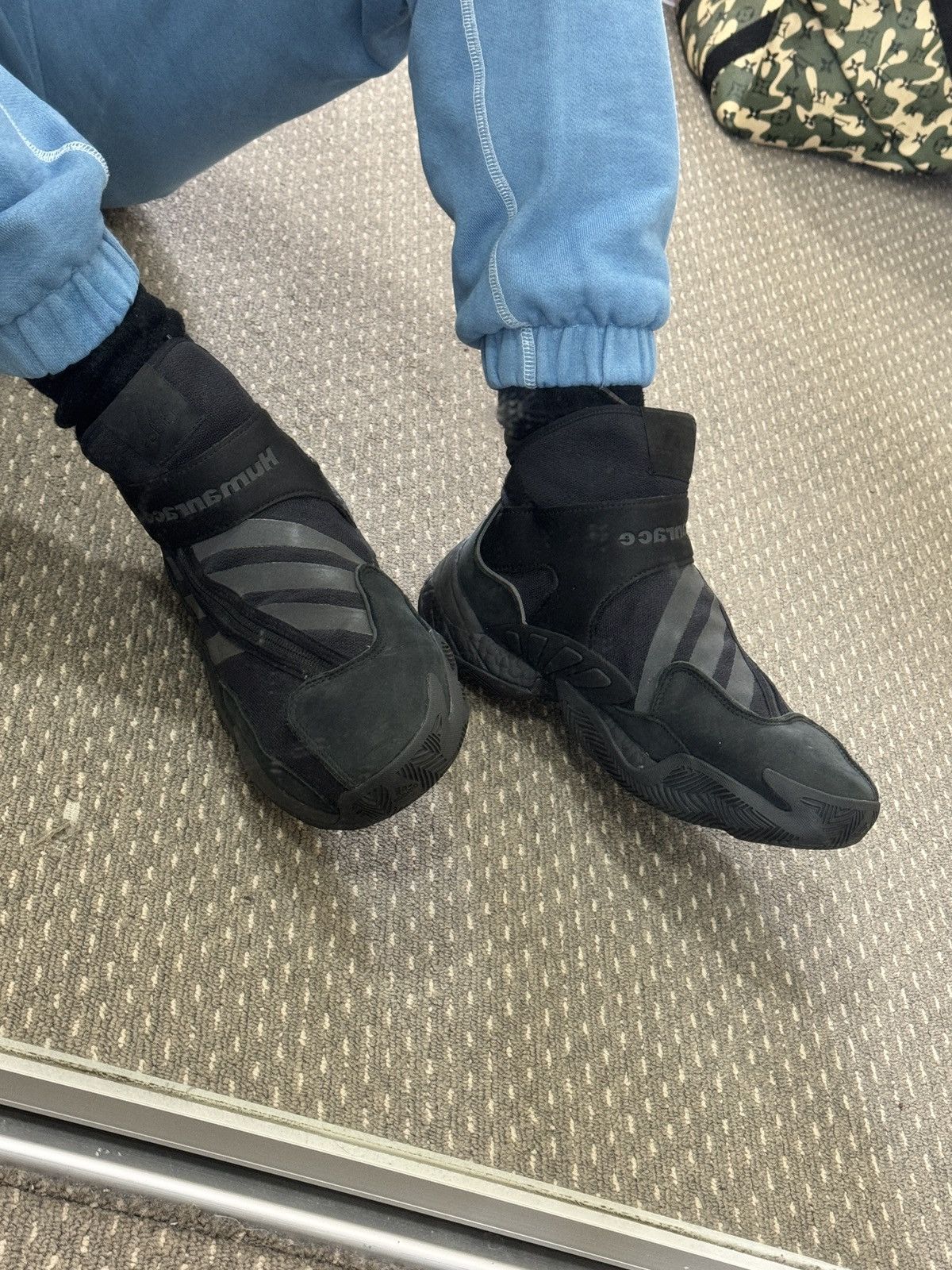 Adidas × Pharrell BYW 0 To 60 'Triple Black High Top Sneaker Boots GX2486 Size US 9.5 / EU 42-43 - 16 Thumbnail