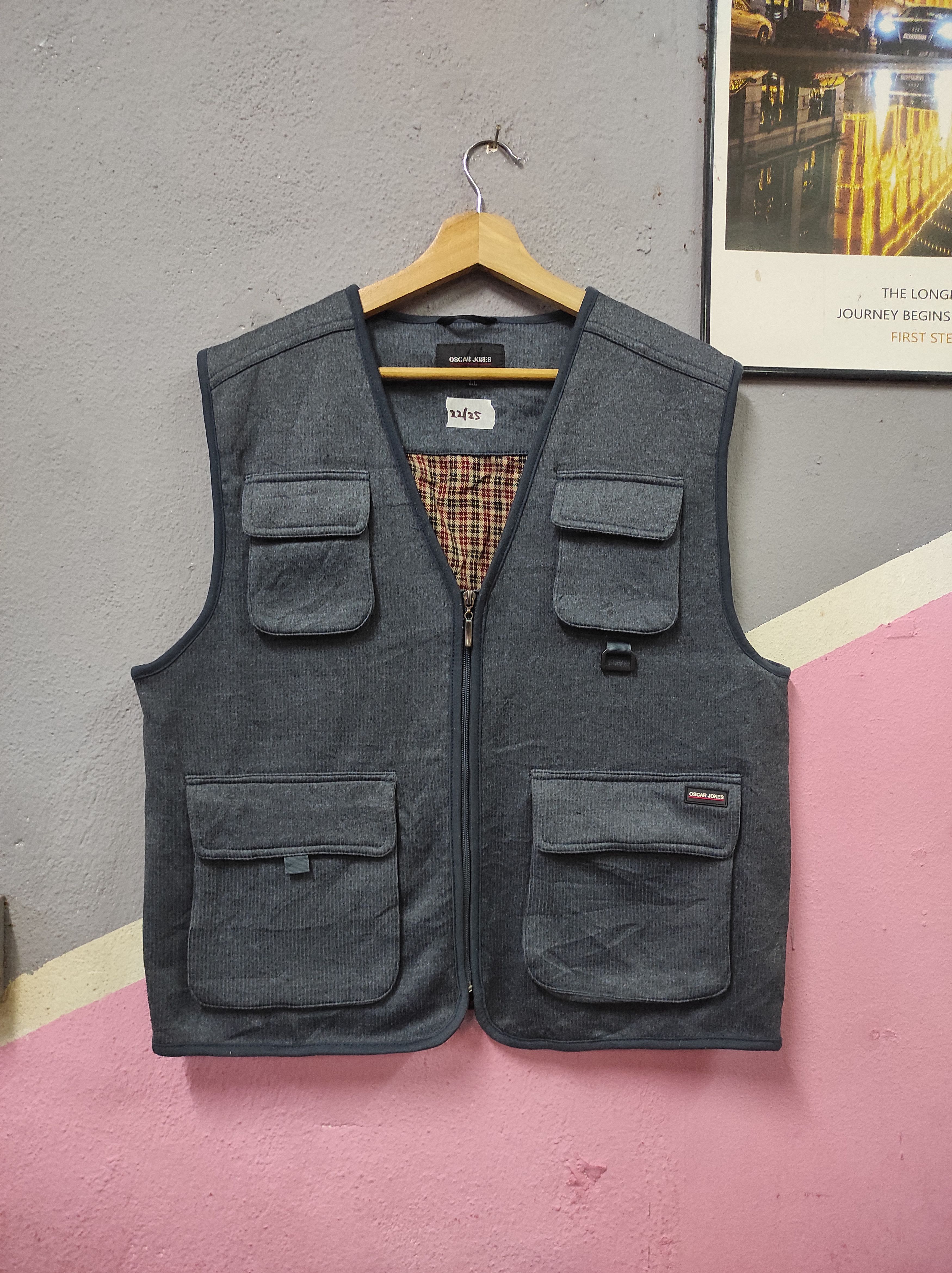 Japanese Brand OSCAR JONES MULTIPOCKET VEST JACKET FADED Size US M / EU 48-50 / 2 - 1 Thumbnail