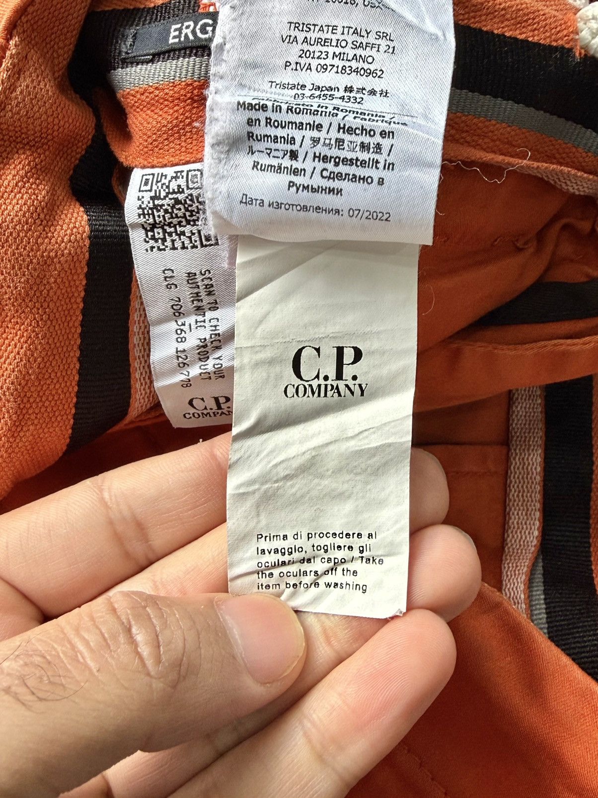 C.P. Company C.P. COMPANY ORANGE GARMENT DYED CARGO PANTS Size US 33 - 21 Thumbnail