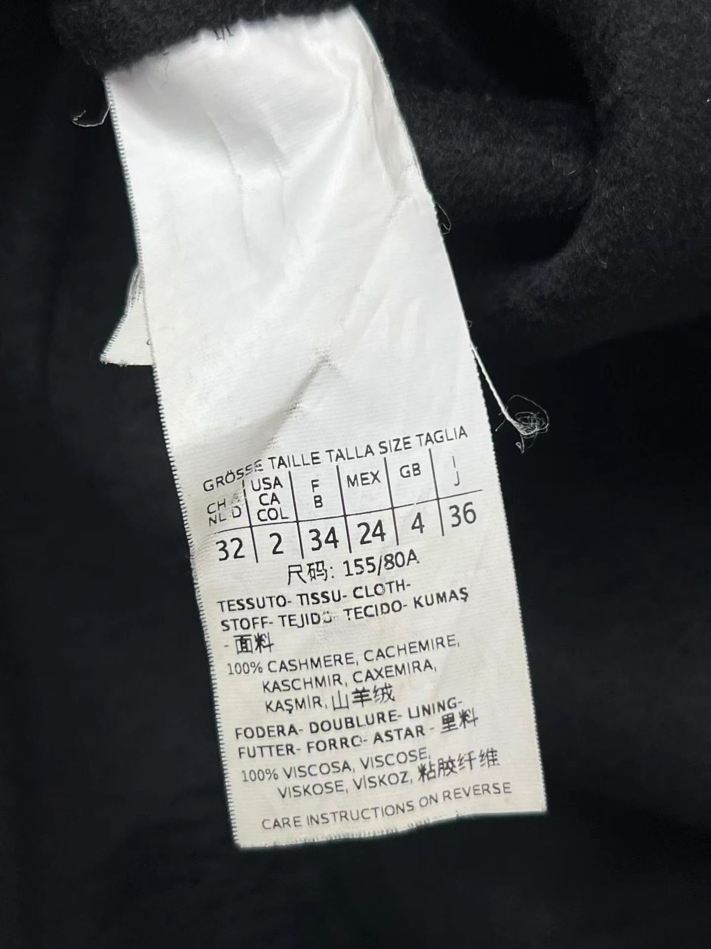 Max Mara Maxmara Classic Black Cashmere Overcoat 36 No Belt Size XS / US 0-2 / IT 36-38 - 4 Thumbnail