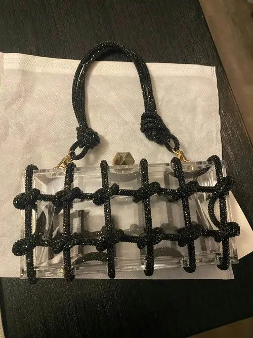 Japanese Brand Boutique Bag Knotted Rope Rhinestone Size ONE SIZE - 2 Thumbnail