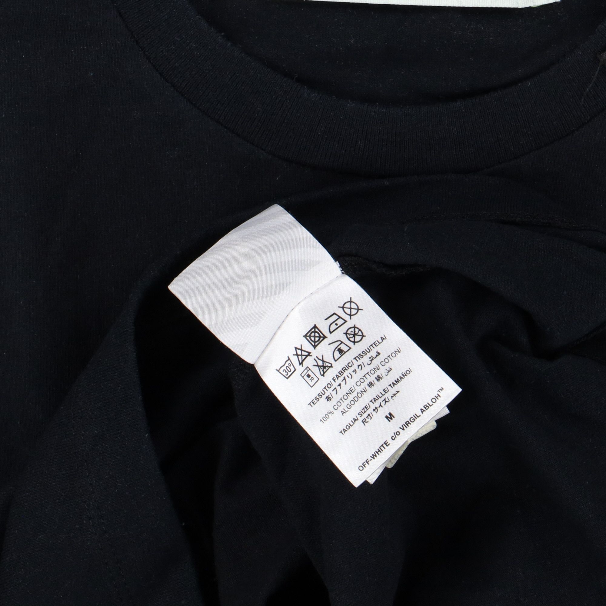 Off-White Black and Yellow Acrylic Arrows Logo T-Shirt Size M / US 6-8 / IT 42-44 - 8 Thumbnail