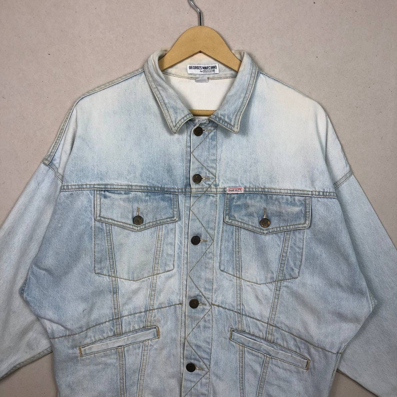 Georges Marciano × Guess × Vintage Vintage Guess by Geoges Marciano Denim Acid Washed Jacket Size US S / EU 44-46 / 1 - 3 Thumbnail