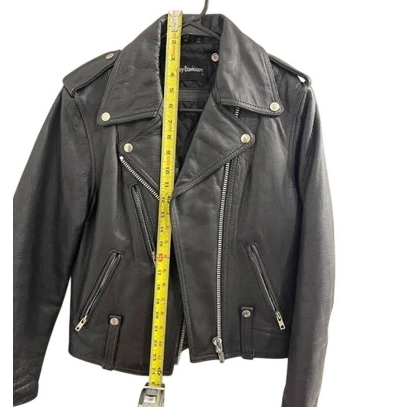 Harley Davidson Vintage 1990s Harley-Davidson Women’s Leather Moto Jacket Size S / US 4 / IT 40 - 10 Thumbnail