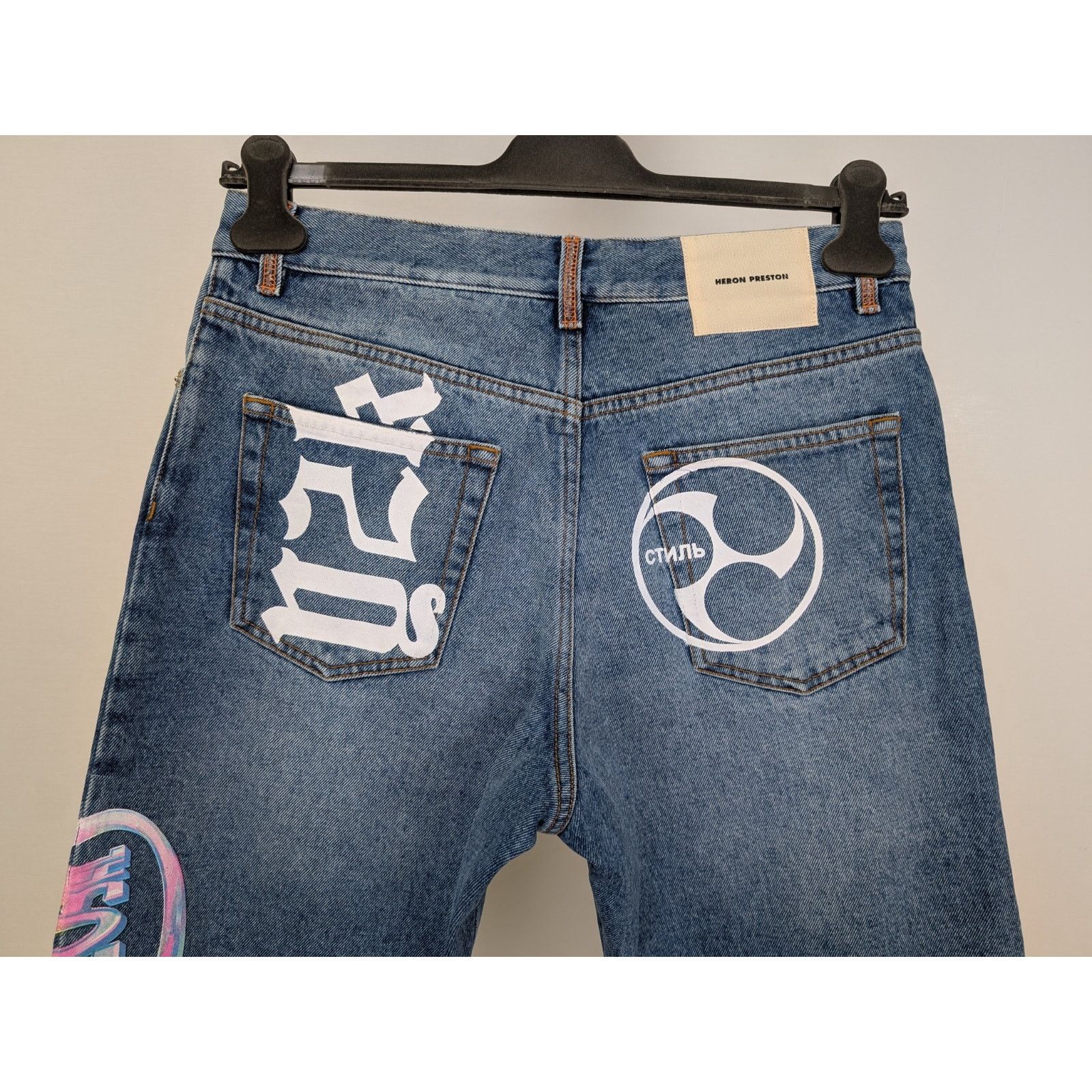 Heron Preston o1rshd1 Global Coll Regular 5 Pocket Vintage Jeans in Blue Size US 30 / EU 46 - 13 Thumbnail