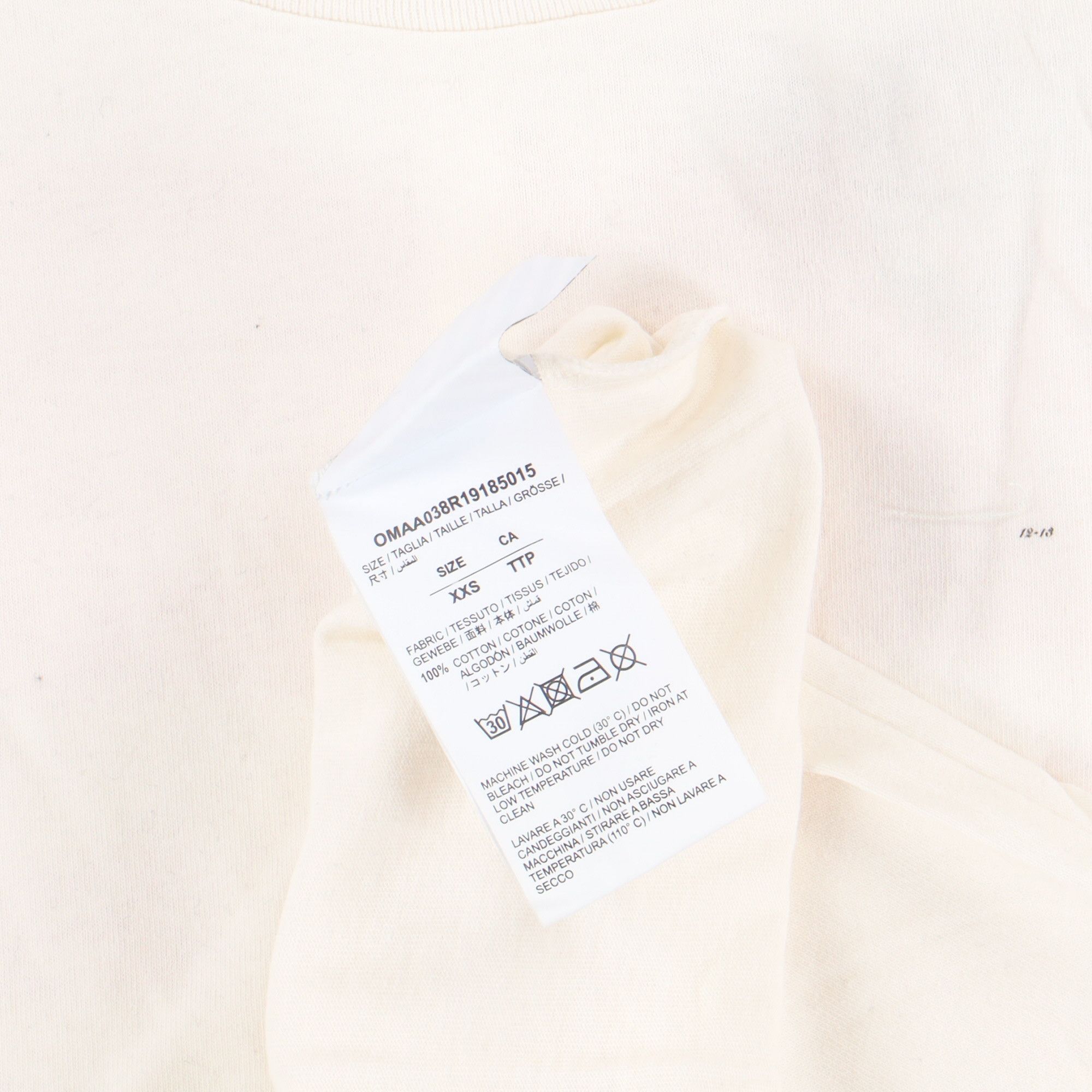 Off-White Cream Impressionism Stencil Arrows Oversized T-Shirt Size US XXS / EU 40 - 8 Thumbnail