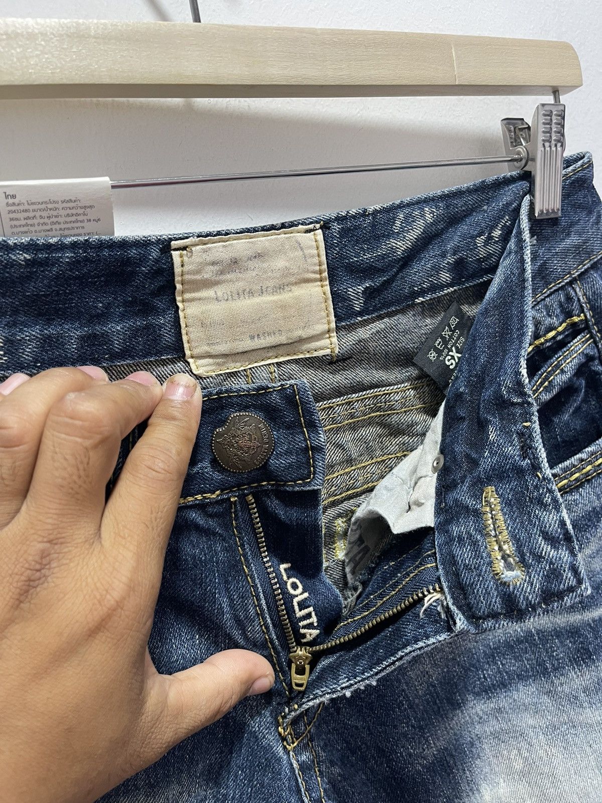 Japanese Brand × Vintage VINTAGE LOLITA EMBROIDERY DISTRESSED DENIM JEANS Size 28" / US 6 / IT 42 - 12 Thumbnail