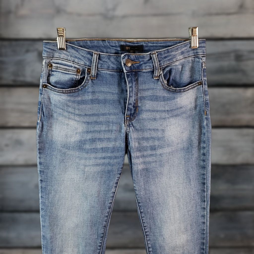 Frye Frye Womens Skinny Jeans Sz 4 Blue Medium Wash Mid Rise Jeans Ladies 4 Blue Skinny Womens Size 27" / US 4 / IT 40 - 1 Thumbnail