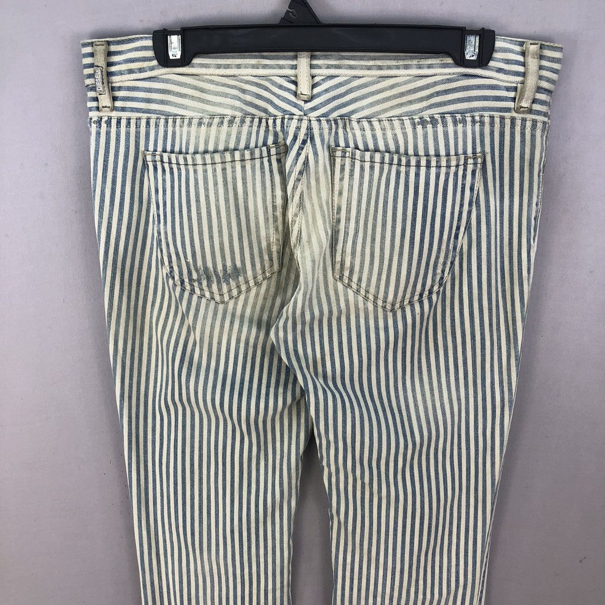 Diesel Archive 1990s Diesel Low Rise Hickory Faded Jeans Size 32" / US 10 / IT 46 - 5 Thumbnail