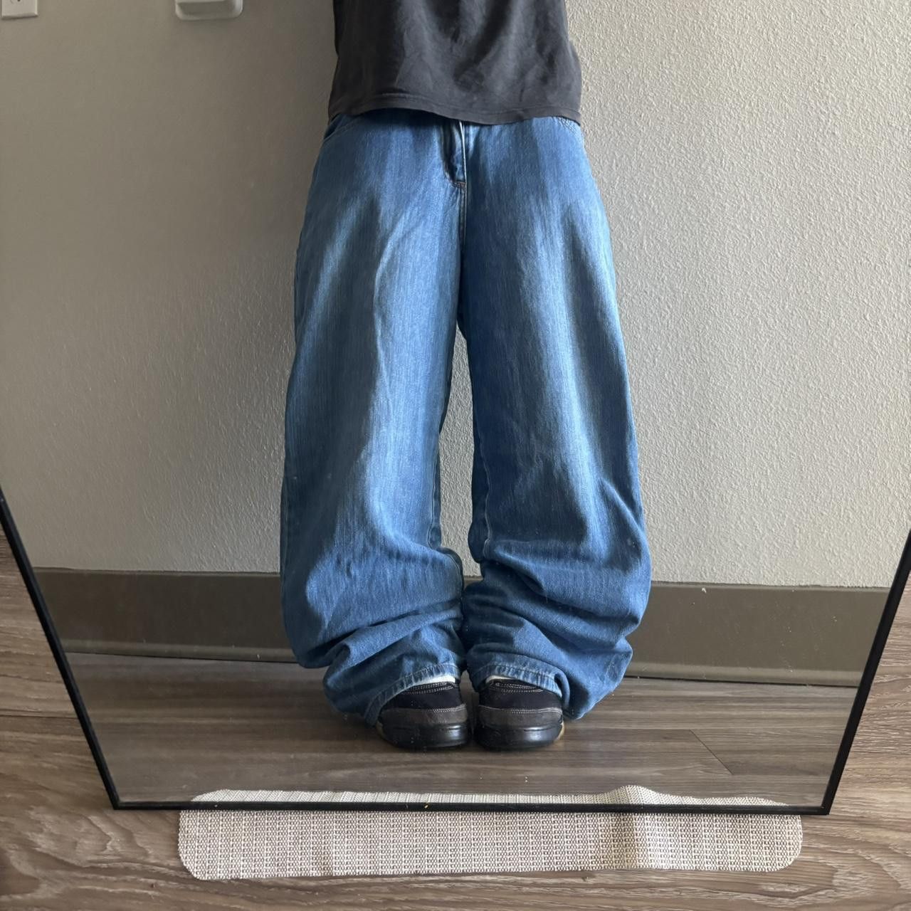 Japanese Brand Crazy Vintage Y2K/2000s Baggy Wide Leg Skater Style Denim Jeans! 33x32 Size US 33 - 8 Thumbnail