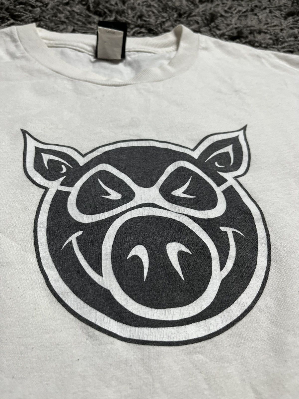 Vintage PIG WHEELS PIG HEAD SHIRT VNTG Y2K COTTON SKATEBOARD SHIRT Size US L / EU 52-54 / 3 - 3 Thumbnail