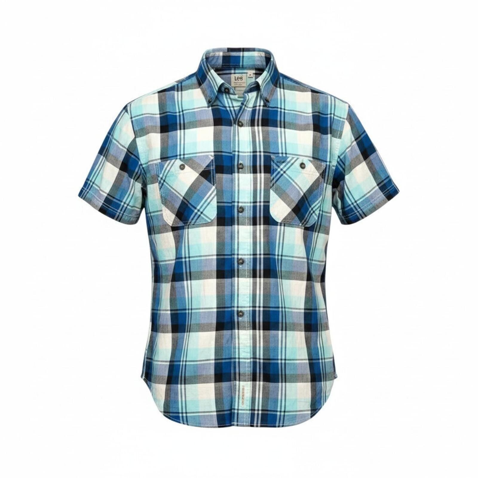 Lee Lee Shirt Men's UK Size M Blue Plaid Pockets Embroidered Size US M / EU 48-50 / 2 - 1 Thumbnail