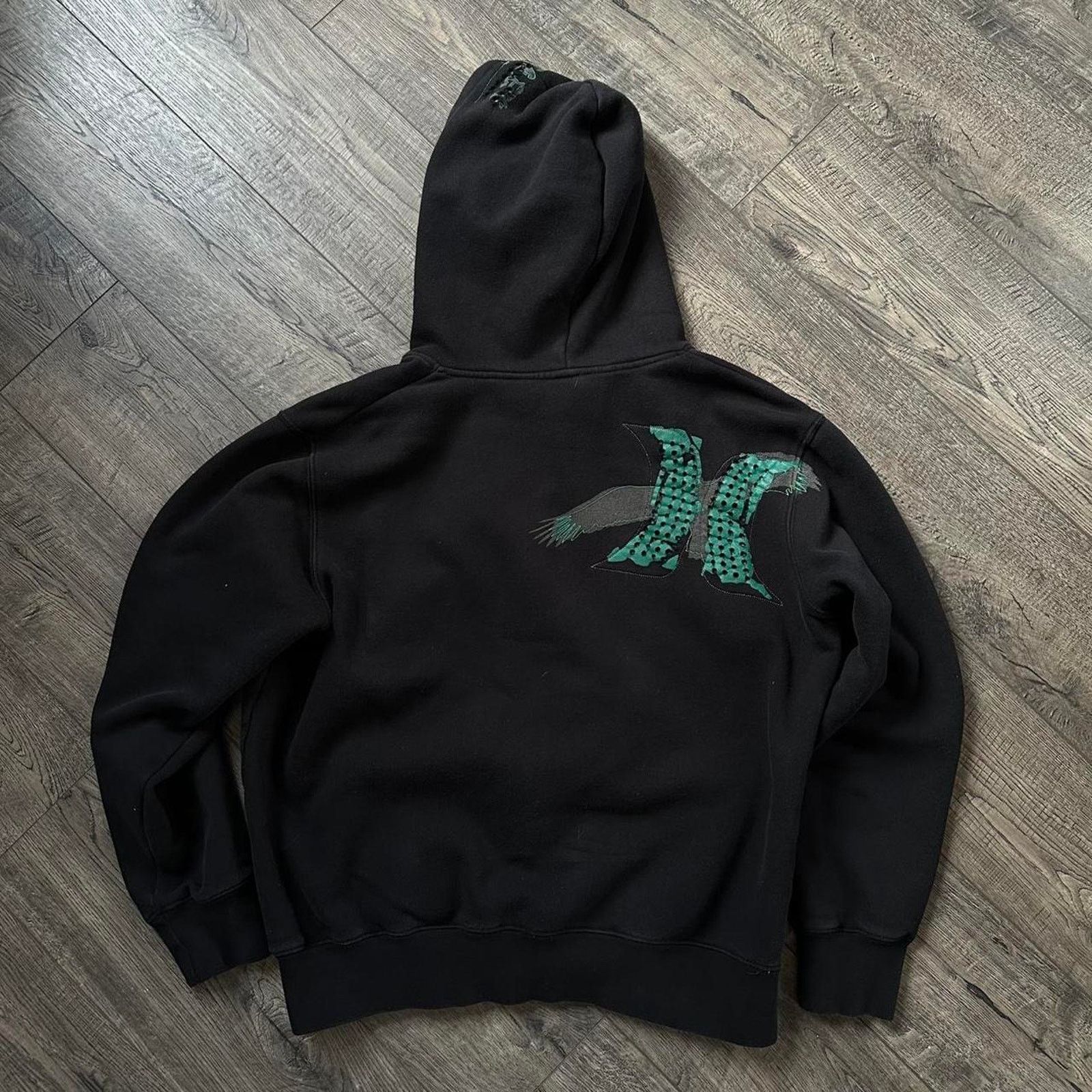 Hurley × Vintage Vintage Y2K 00s Hurley Surf Black Zip Up Hoodie Sweatshirt Size US M / EU 48-50 / 2 - 8 Thumbnail