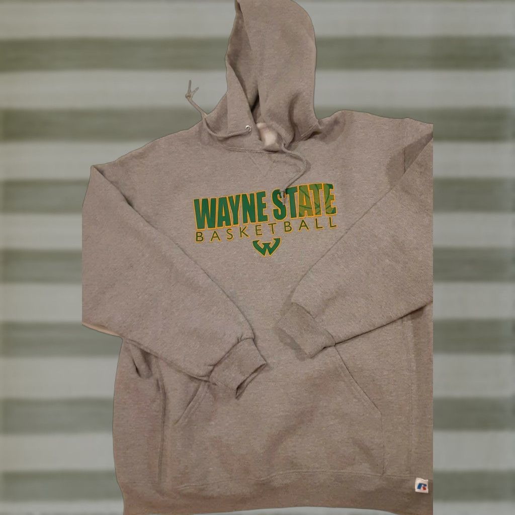Riddell VINTAGE Wayne State Basketball pullover Hooded Sweatshirt XL Riddell EUC Men Gray Crew Neck Sweatshirt Hooded Basketball Fans Mens Size US XL / EU 56 / 4 - 1 Thumbnail