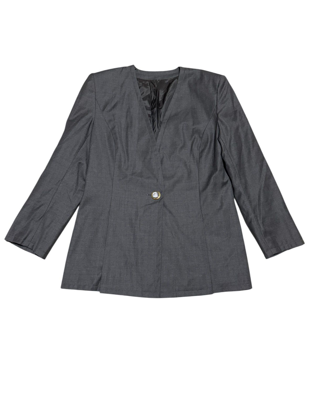 Loro Piana × Marina Rinaldi Rayon Loro Piana for Marina Rinaldi Fine Suit Cropped Blazer Size L / US 10 / IT 46 - 1 Thumbnail