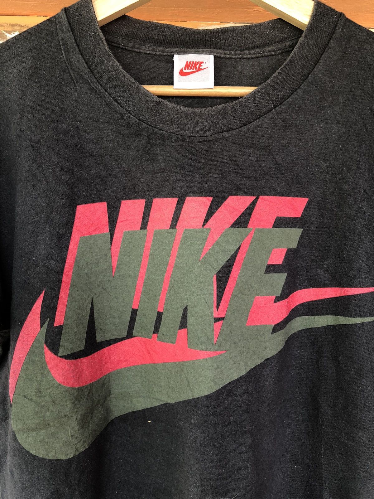 Nike Vintage 90’s Nike Swoosh Logo Shirt Tee Size US M / EU 48-50 / 2 - 2 Thumbnail