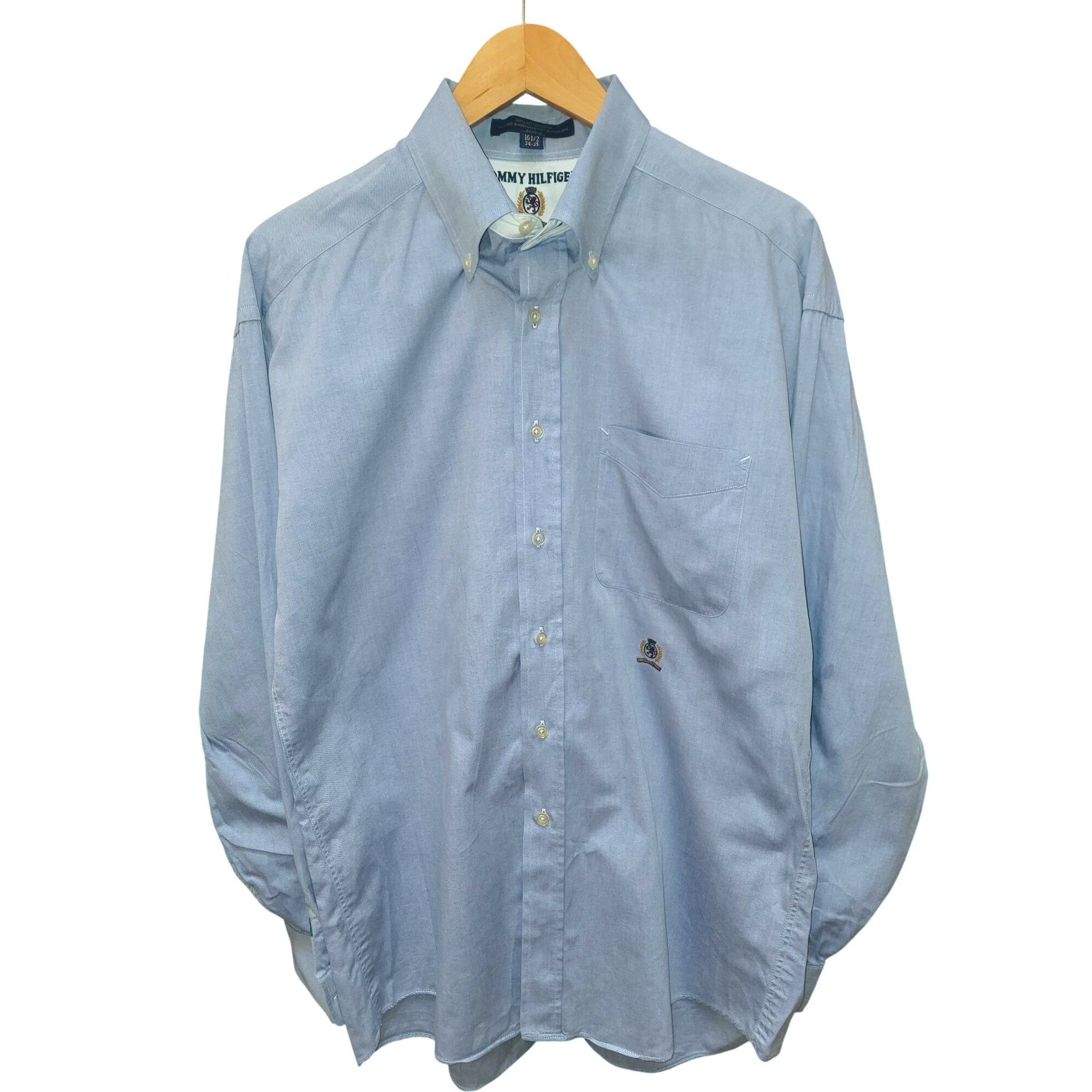 Tommy Hilfiger Tommy Hilfiger Blue Oxford Shirt Mens 16.5 34/35 Button Down Size US M / EU 48-50 / 2 - 1 Thumbnail