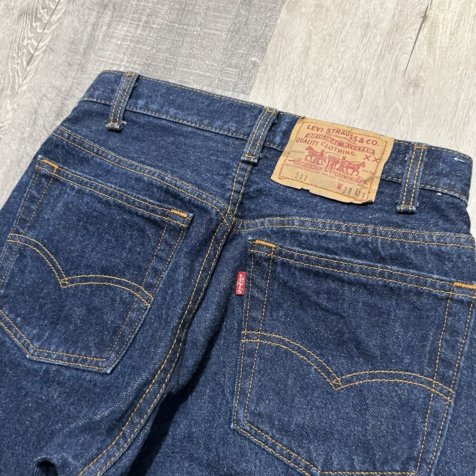 Levi's VTG Levis 501xx USA Jeans 1980s Dark Wash Indigo Denim 28x30 Size US 28 / EU 44 - 5 Thumbnail