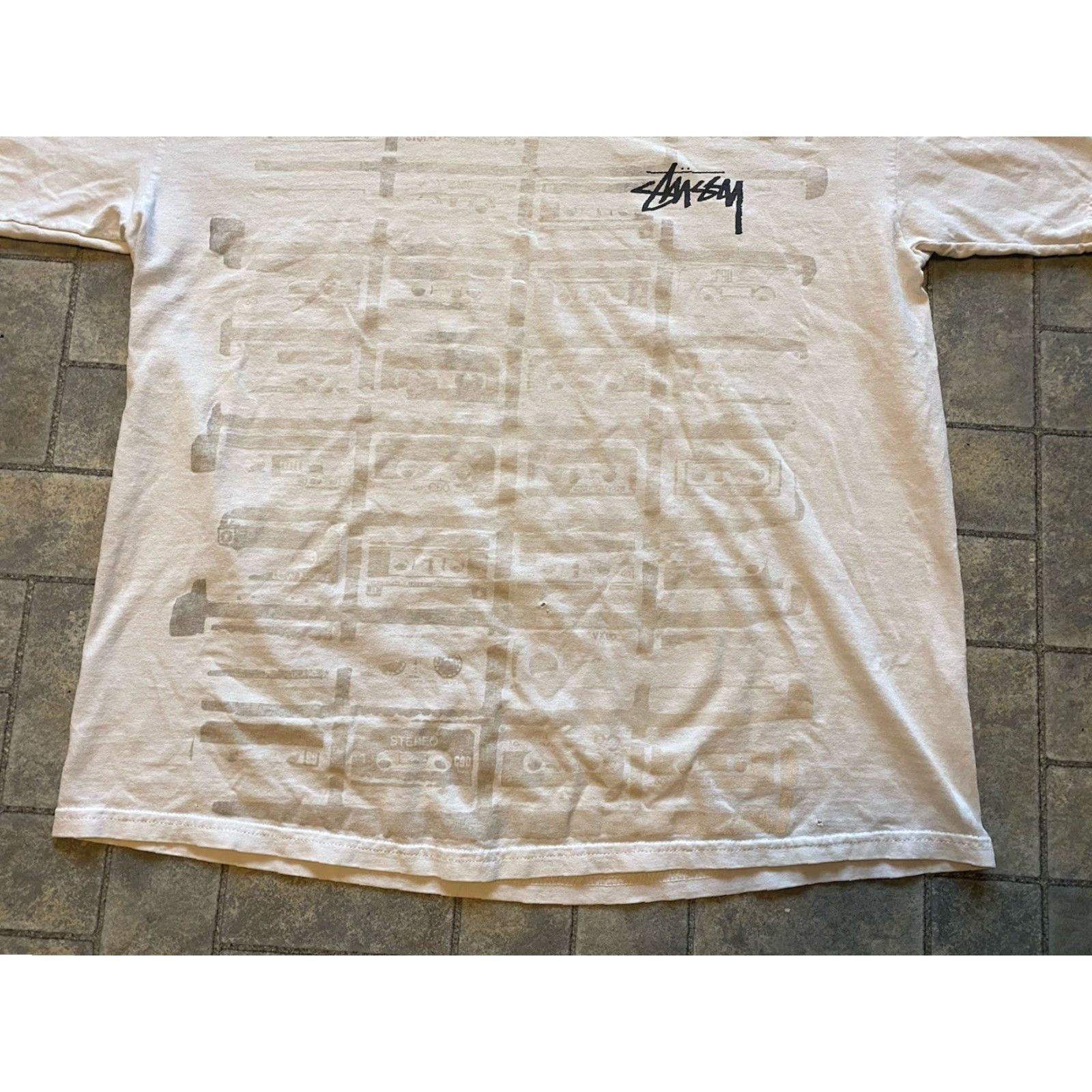 Vintage VINTAGE Stussy T Shirt Cassette Tape White Men’s XL Short Sleeve Shirt Mens XL White Stussy Vintage 90s? Size US XL / EU 56 / 4 - 2 Thumbnail