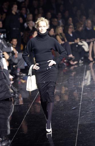 Dolce & Gabbana FW 2003 Dolce & Gabbana Black Button Up Skirt & Sweater Set Size S / US 4 / IT 40 - 1 Thumbnail