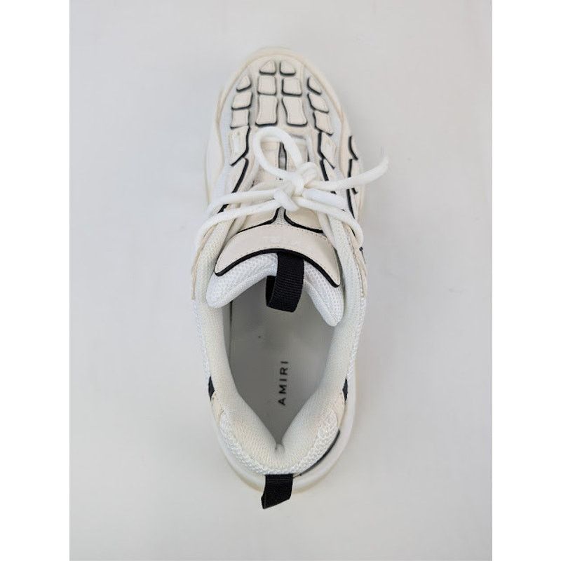 Amiri o1rshd1 Bone Runner Sneakers in White / Black Painted Edge Size US 14 / EU 47 - 18 Thumbnail