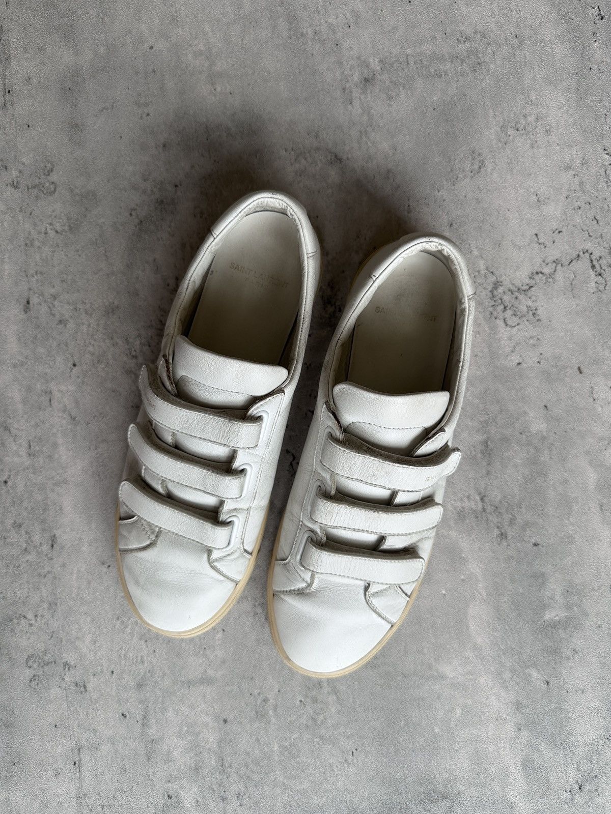 Saint Laurent Paris HEDI SLIMANE | SL/01 VELCRO STRAP COURT CLASSIC LOW TOP Size US 9 / EU 42 - 14 Thumbnail
